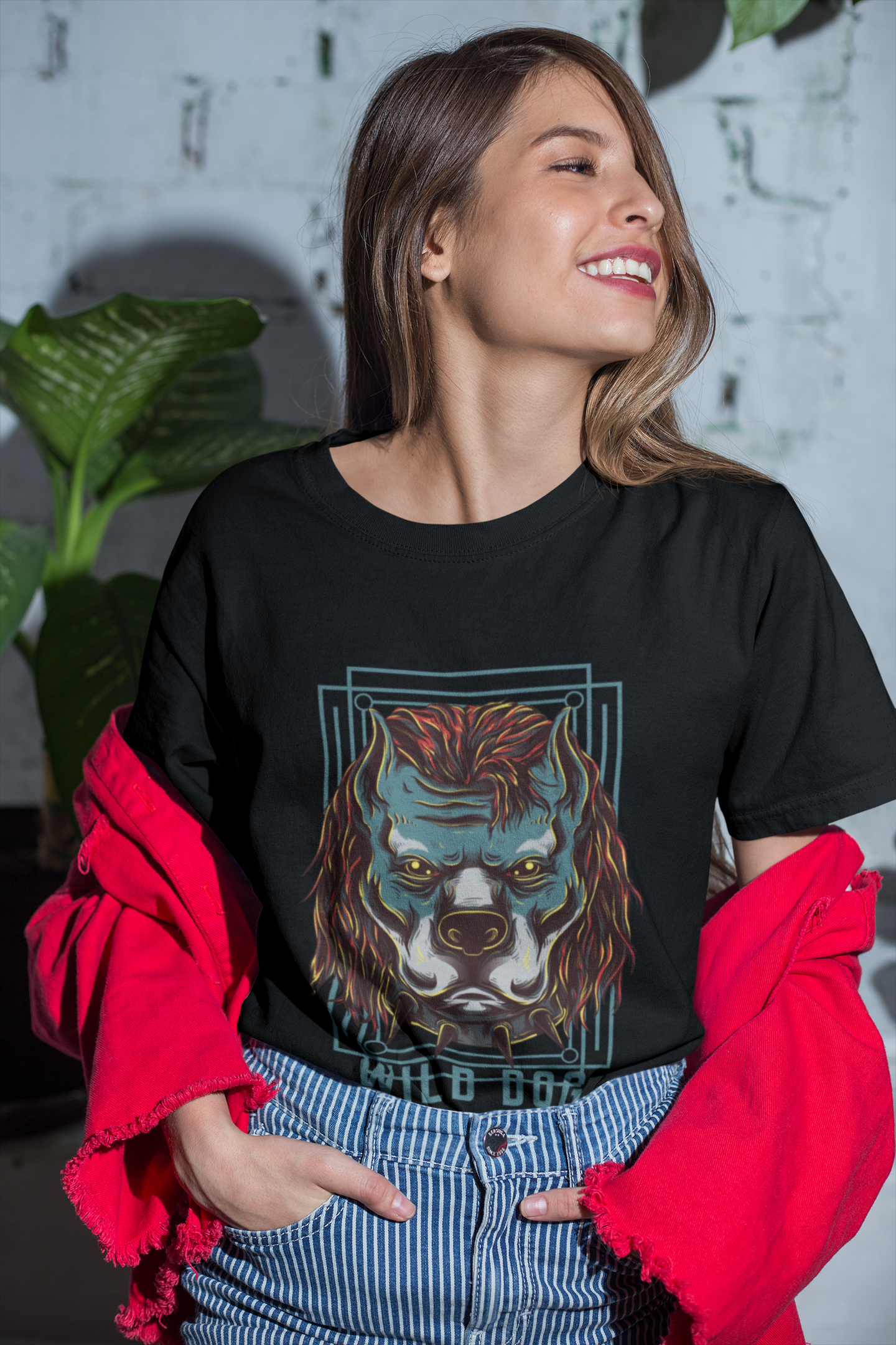 Wild Dog Unisex Terry Oversized Tee